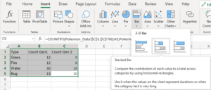 Stacked Bar charts in Excel