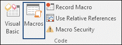 Save the Macro in Excel